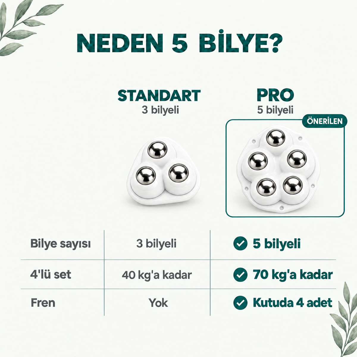 Wookie Roller Pro - neden 5 bilye, Standart ve Pro karşılaştırma